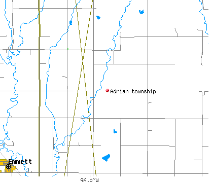 Adrian township, KS map