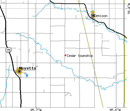 Cedar township, KS map
