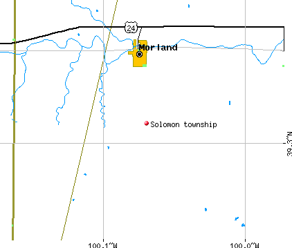 Solomon township, KS map