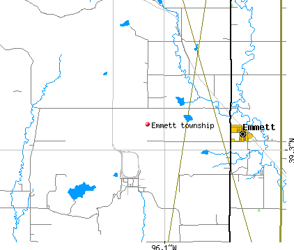 Emmett township, KS map