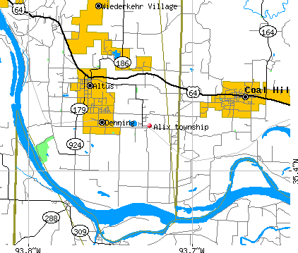 Alix township, AR map