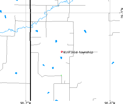 Winfield township, KS map