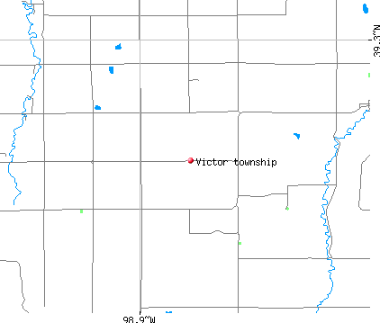 Victor township, KS map