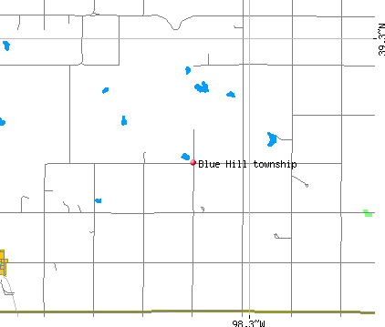 Blue Hill township, KS map