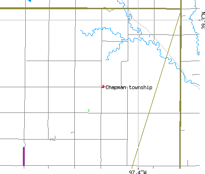 Chapman township, KS map
