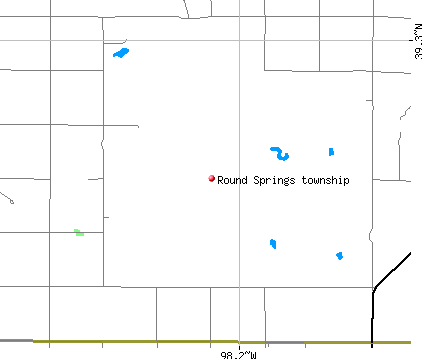 Round Springs township, KS map