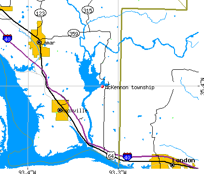 McKennon township, AR map