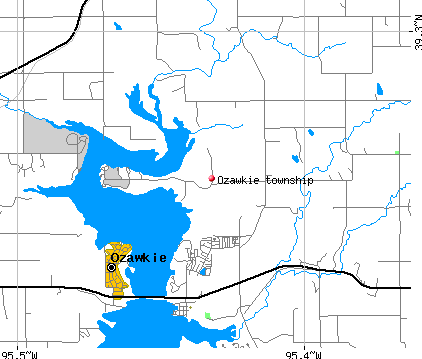 Ozawkie township, KS map
