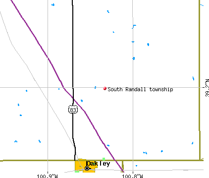 South Randall township, KS map