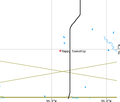 Happy township, KS map