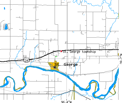 St. George township, KS map