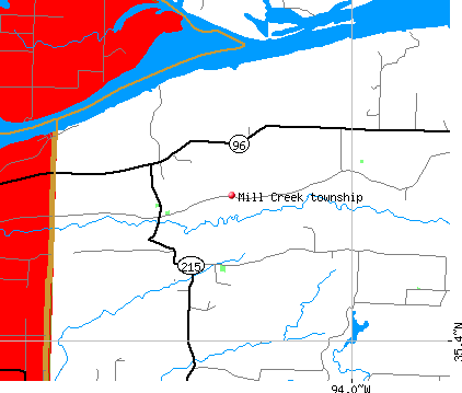 Mill Creek township, AR map