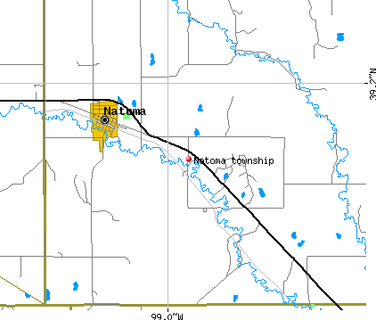 Natoma township, KS map