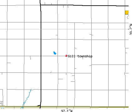 Gill township, KS map