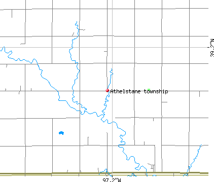 Athelstane township, KS map