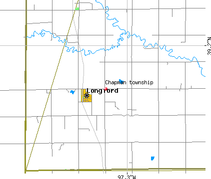 Chapman township, KS map