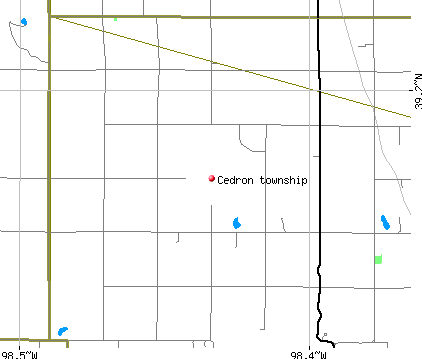 Cedron township, KS map