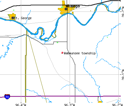 Wabaunsee township, KS map