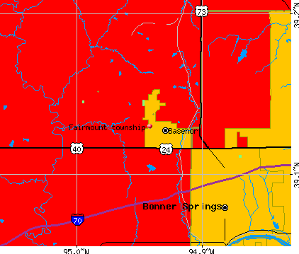 Fairmount township, KS map
