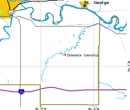 Zeandale township, KS map