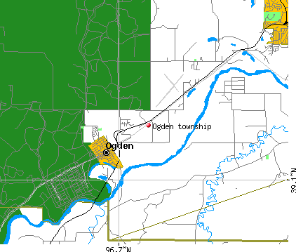 Ogden township, KS map