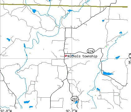 Nichols township, AR map