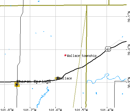 Wallace township, KS map