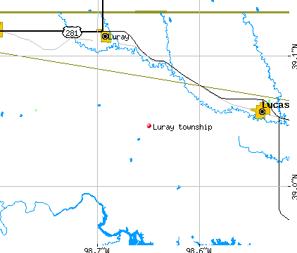 Luray township, KS map
