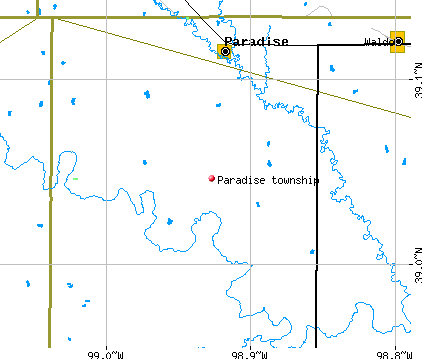 Paradise township, KS map