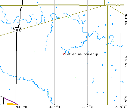 Catherine township, KS map