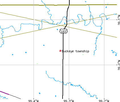 Buckeye township, KS map