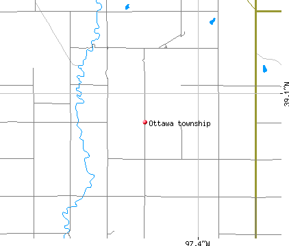 Ottawa township, KS map
