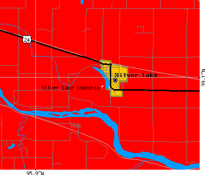 Silver Lake township, KS map