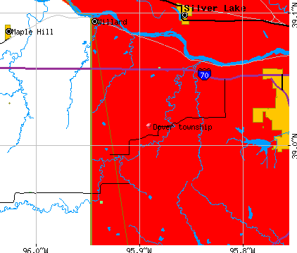 Dover township, KS map