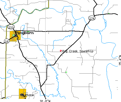Big Creek township, AR map