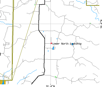 Lower North township, AR map