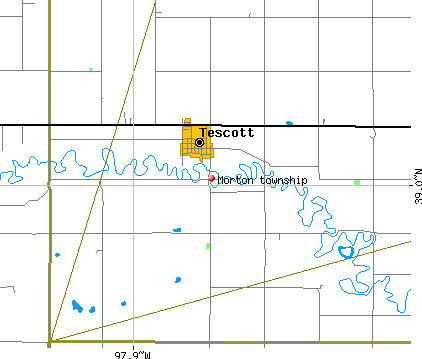 Morton township, KS map