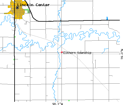 Elkhorn township, KS map
