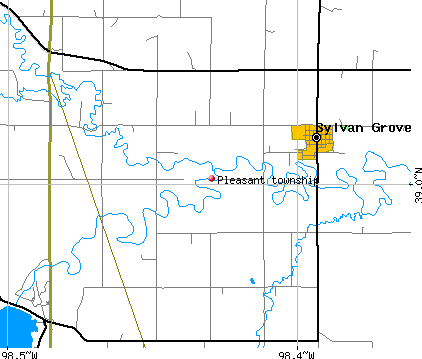 Pleasant township, KS map