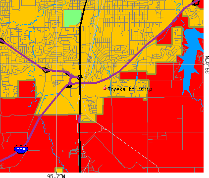 Topeka township, KS map