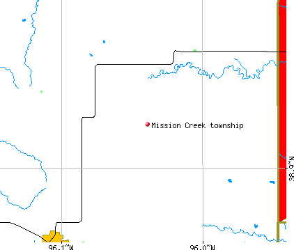 Mission Creek township, KS map