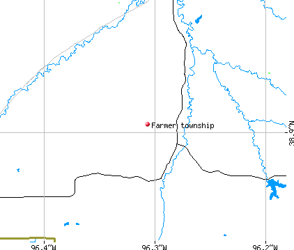Farmer township, KS map