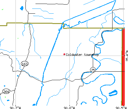 Coldwater township, AR map
