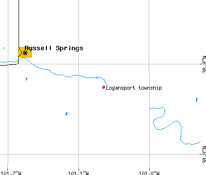 Logansport township, KS map
