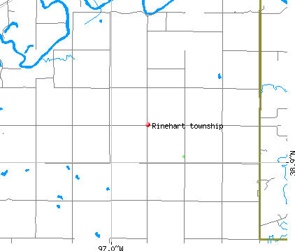 Rinehart township, KS map