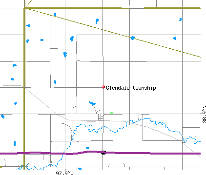 Glendale township, KS map