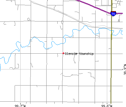 Glencoe township, KS map