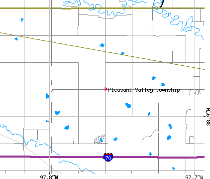 Pleasant Valley township, KS map