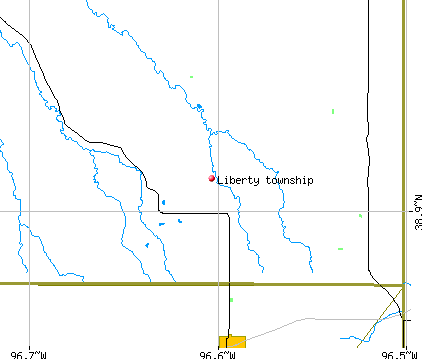 Liberty township, KS map