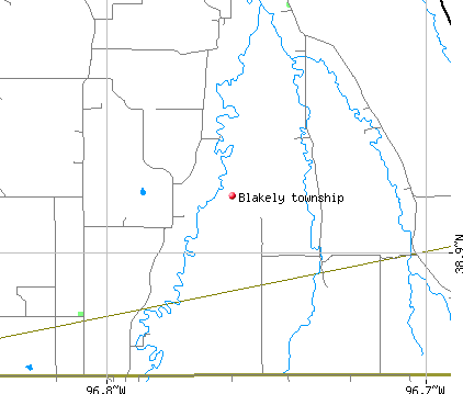 Blakely township, KS map